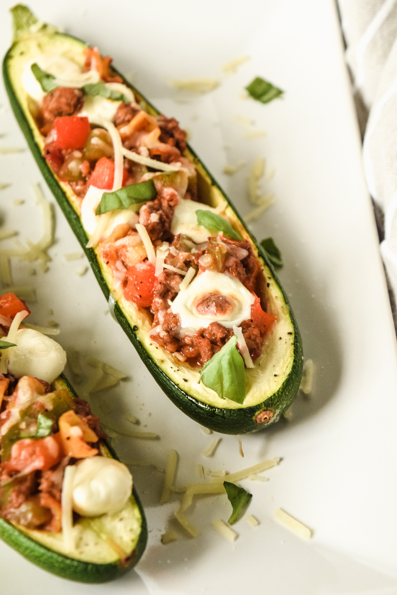 Gluten Free Lasagna Zucchini Boats